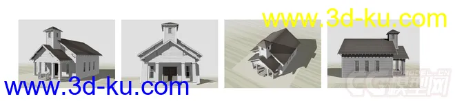 一个偏欧式风格的房子模型的图片1