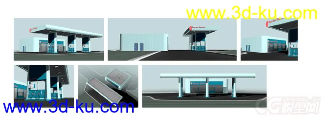 写实加油站模型的图片1