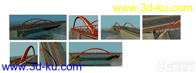 圆弧形大桥 模型的图片1