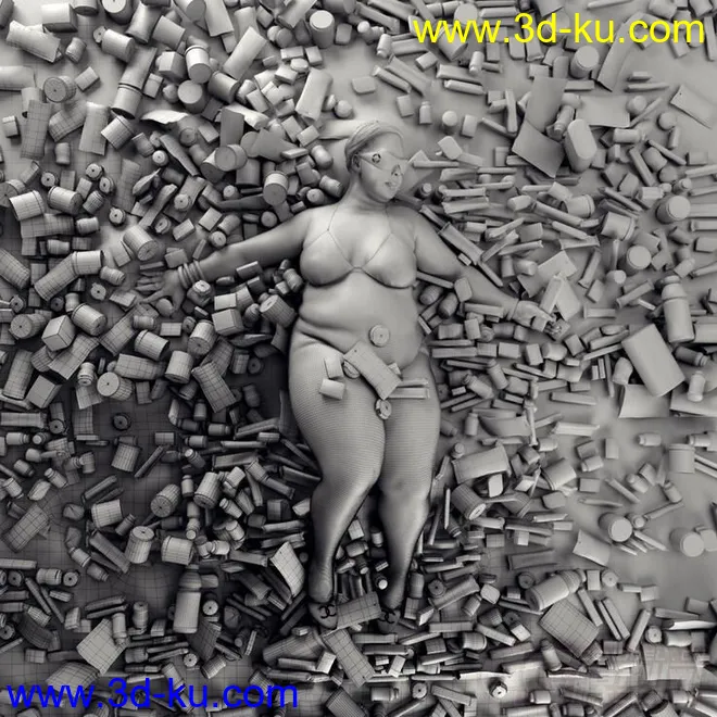 美国女人、丽人、胖女人穿着泳装的女人6K出图模型的图片6