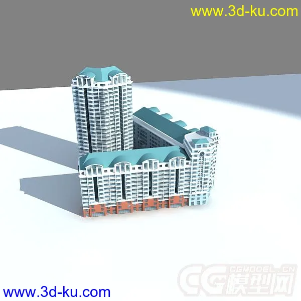 MAX 建筑配楼模型的图片1