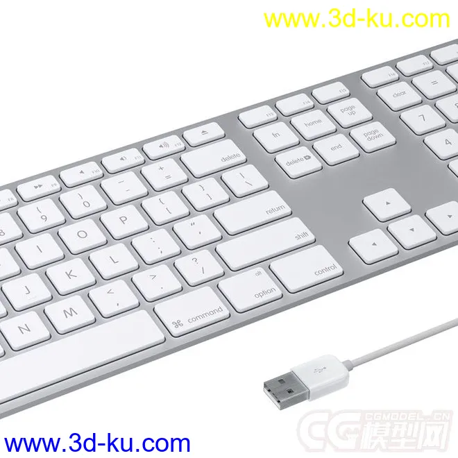 一个白色的键盘模型的图片5