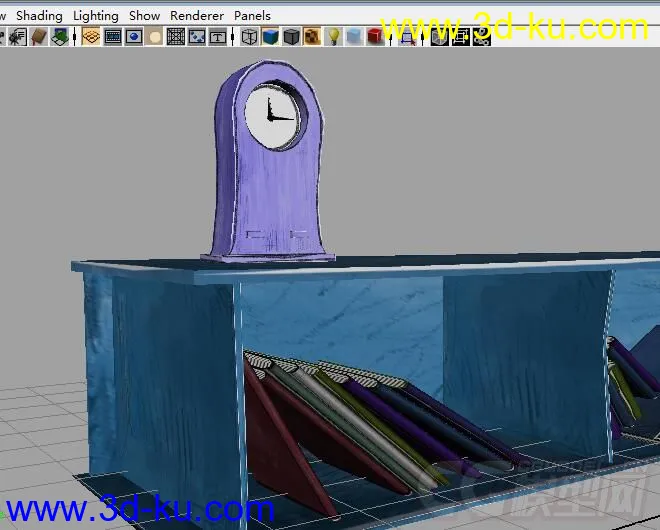 剪纸风格电视柜（maya fbx）模型的图片2
