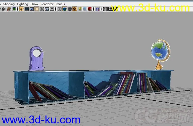 剪纸风格电视柜（maya fbx）模型的图片3