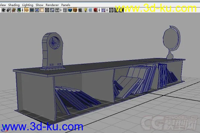 剪纸风格电视柜（maya fbx）模型的图片5