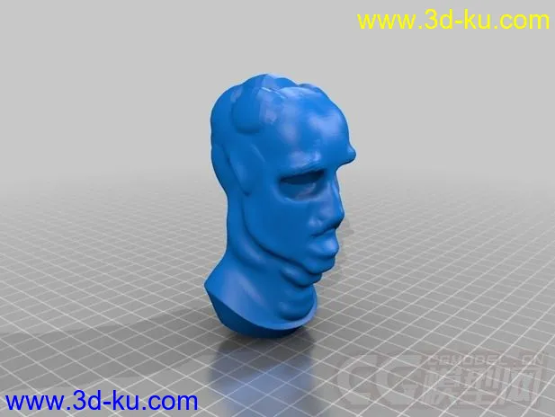 外星人头像 3D打印模型的图片1