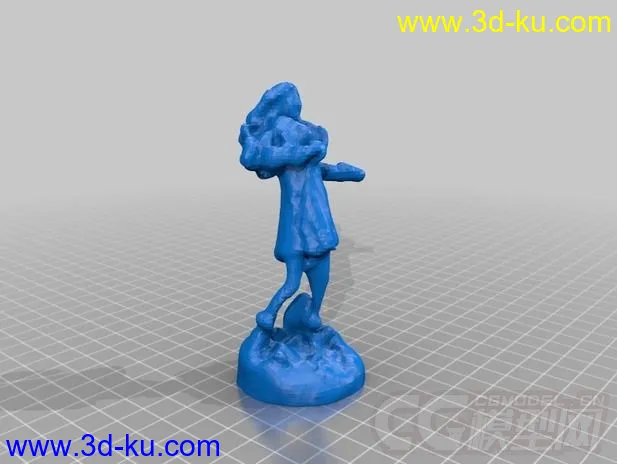 草裙舞的女孩 3D打印模型 STL格式的图片1