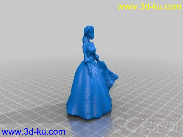 公主 3D打印模型 STL格式的图片1