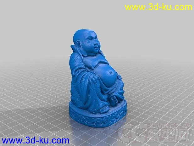 弥勒佛雕像 3D打印模型 STL格式的图片2