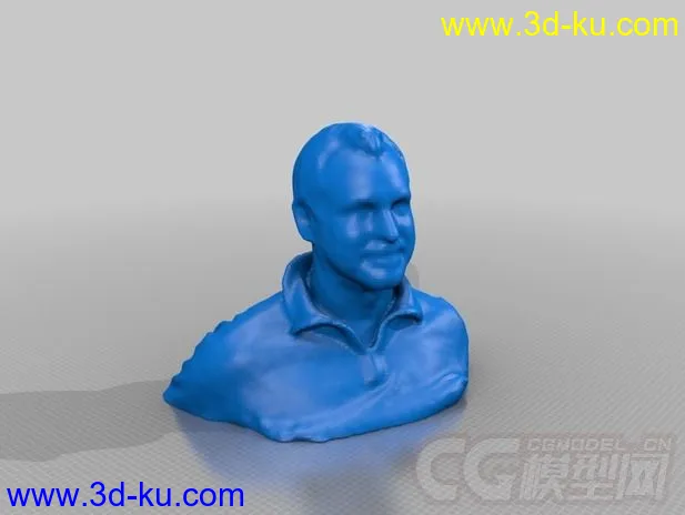 男性半身像 3D打印模型 STL格式的图片2