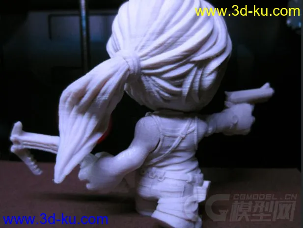 女战士 劳拉 克劳 3D打印模型 STL格式的图片4