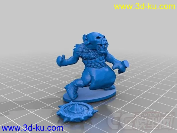 人物战士 3D打印模型 STL格式的图片1