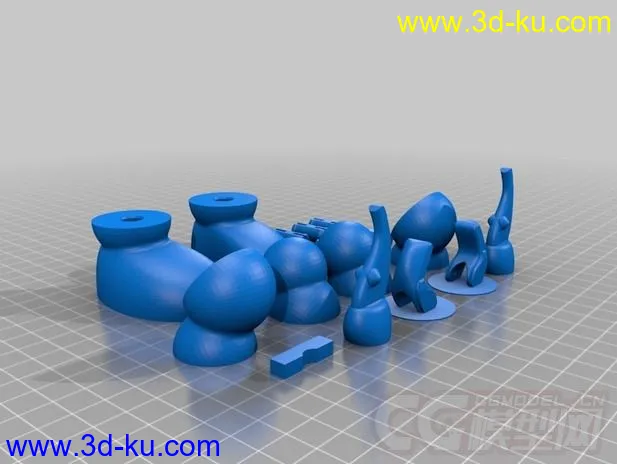 太空机器人 3D打印模型 STL格式的图片4