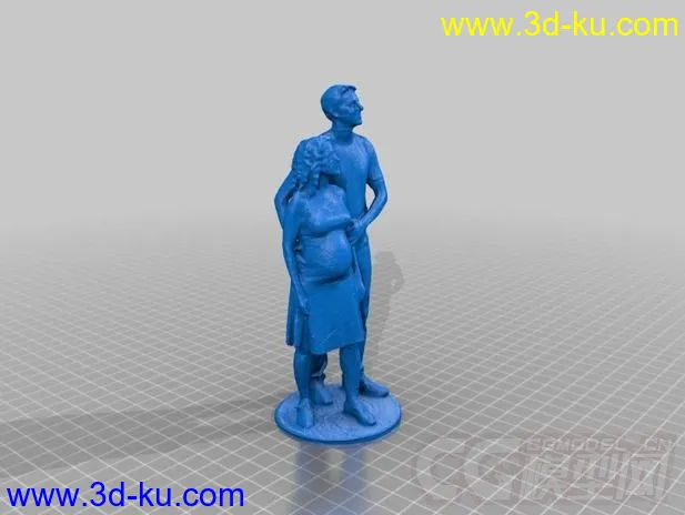 幸福夫妻 3D打印模型 STL格式的图片1