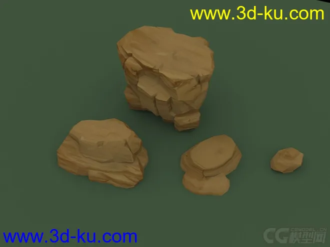 几个石头模型的图片1