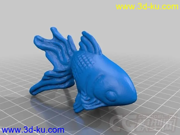 大金鱼 3D打印模型 STL格式的图片1