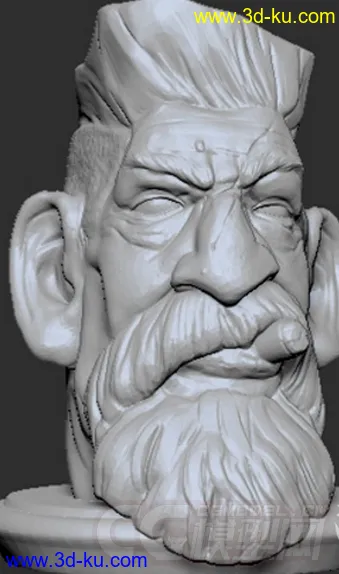 僵尸猎人头 3D打印模型 STL格式的图片2