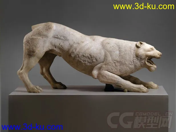 狮子雕像 3D打印模型 STL格式的图片1