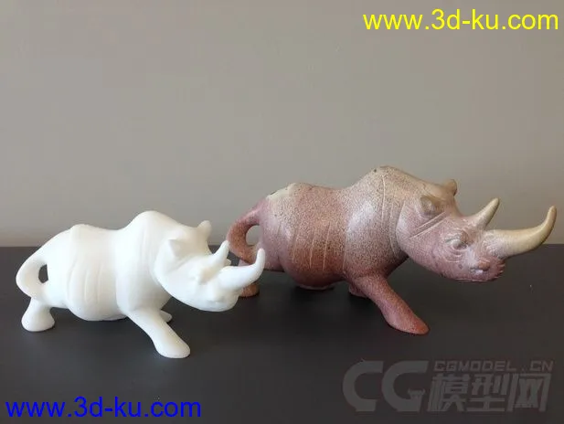 犀牛模型 3D打印模型 STL格式的图片1