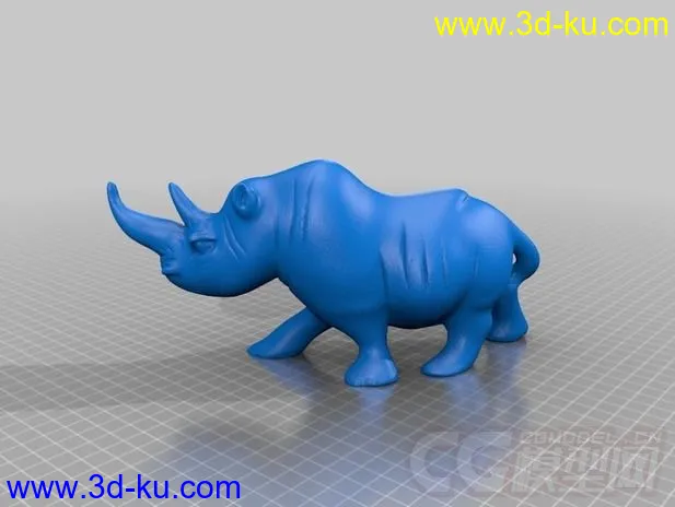 犀牛模型 3D打印模型 STL格式的图片2