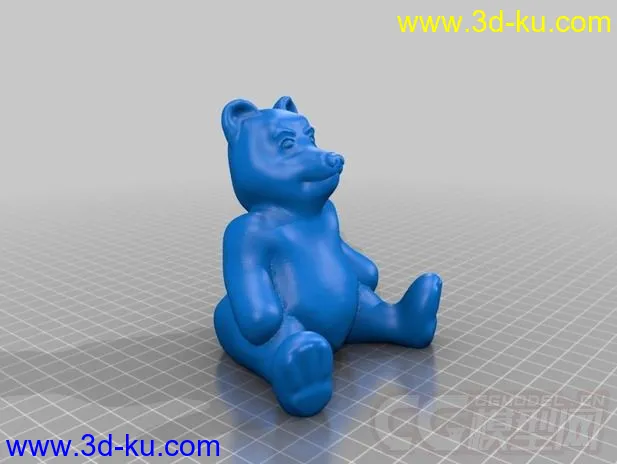 泰迪熊坐姿 3D打印模型 STL格式的图片2