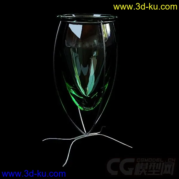装饰品 玻璃花瓶模型的图片1