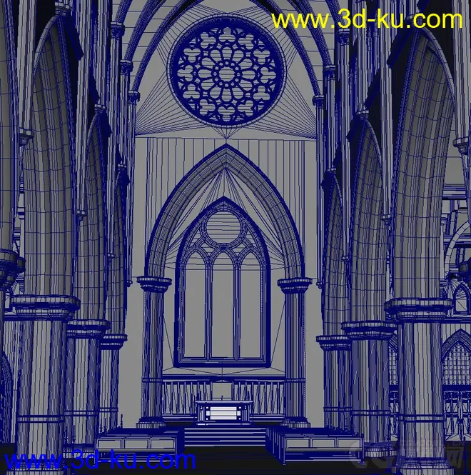 西方古建—欧式教堂 礼堂 耶稣 复古中世纪教堂 基督教堂 大教堂 婚礼教堂 哥特式教堂模型的图片6