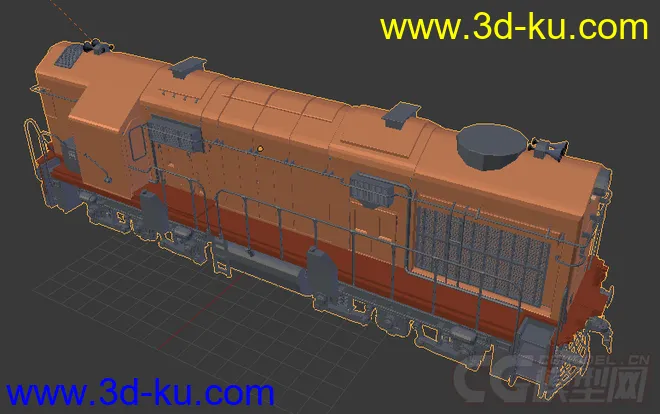 火车头有材质模型的图片3
