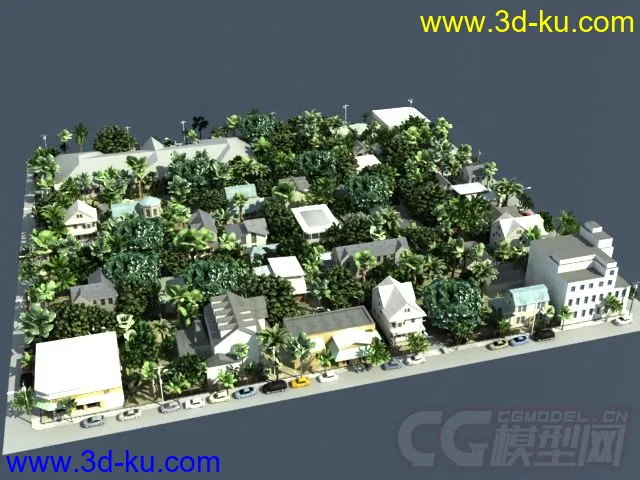 影视级别现代城镇场景模型的图片2