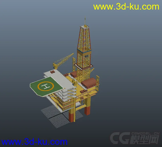 海上石油钻井平台模型的图片1
