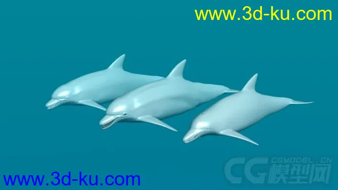 三只海豚模型的图片1