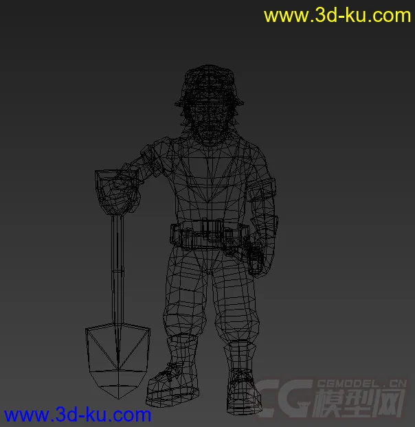 矿工，铁铲，头灯绑定动画模型的图片2