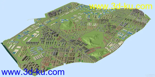 地形路网+城市拼楼 需要的下载模型的图片1