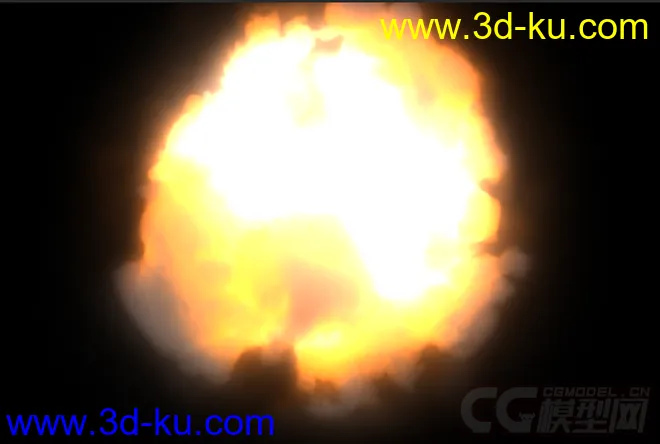 maya 空中爆炸特效（非陆地爆炸）模型的图片1