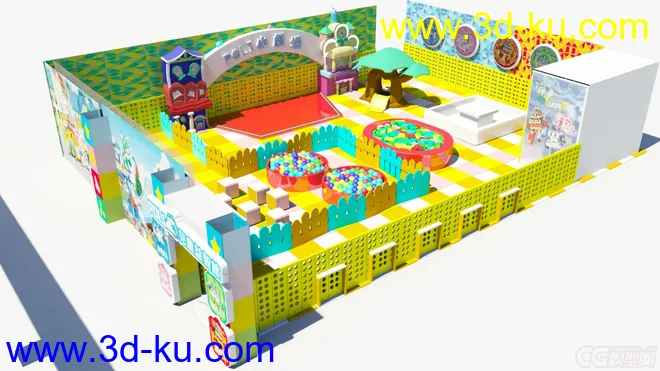 儿童游乐展厅,游乐场模型的图片1