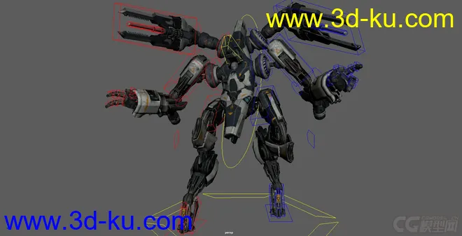 Hekaton Robot Vehicle Maya Rig full textured模型的图片2