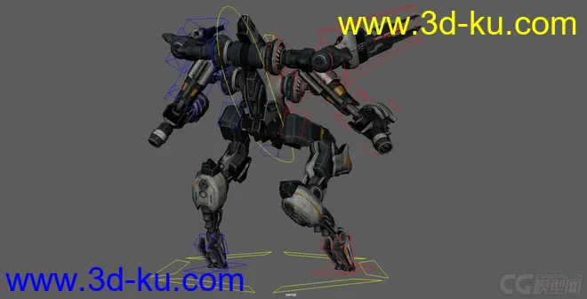Hekaton Robot Vehicle Maya Rig full textured模型的图片6