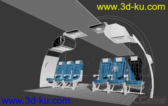 客机机舱 民航飞机机舱模型的图片1
