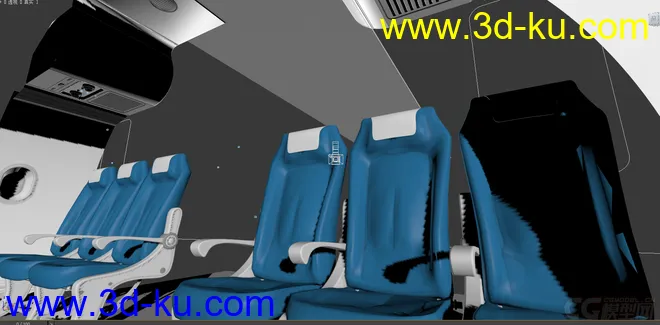 客机机舱 民航飞机机舱模型的图片3