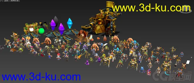 手游《召唤师联盟》全套3D模型，120个角色，全部都是max格式，有贴图的图片6
