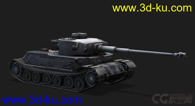 德国_PzVI_Tiger_P虎式重型坦克模型的图片1