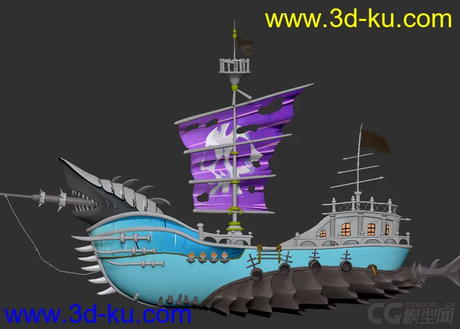 卡通海盗船模型的图片1