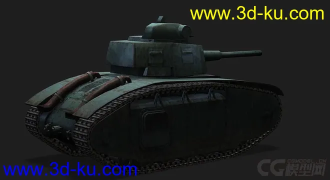 法国_BDR_G1B重型坦克模型的图片3