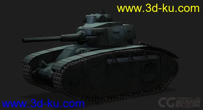 法国_BDR_G1B重型坦克模型的图片5