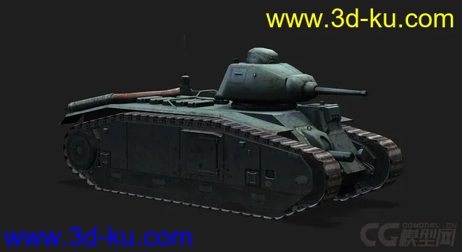 法国_char B1重型坦克模型的图片1