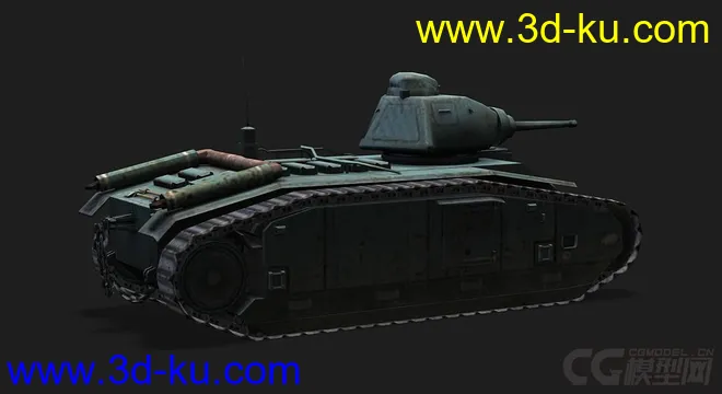 法国_char B1重型坦克模型的图片3