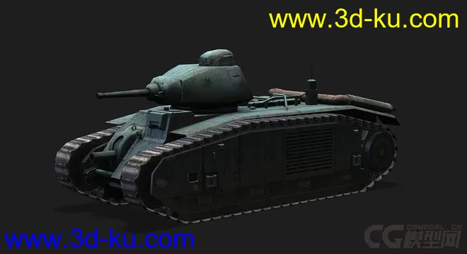 法国_char B1重型坦克模型的图片4