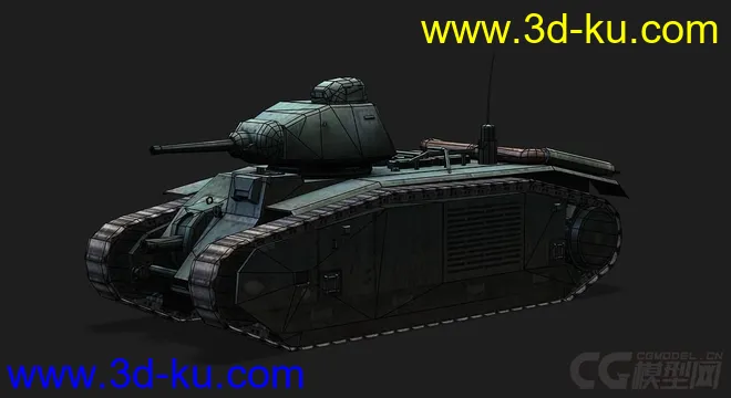 法国_char B1重型坦克模型的图片5