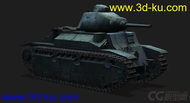 法国_D2中型坦克模型的图片1