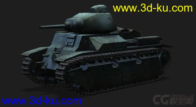 法国_D2中型坦克模型的图片4